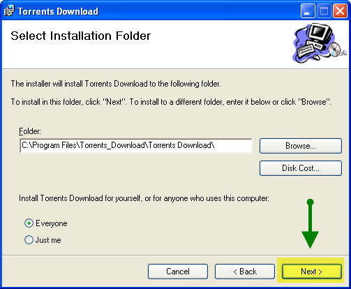 The 'Select Installation Folder' window will open click "Next".